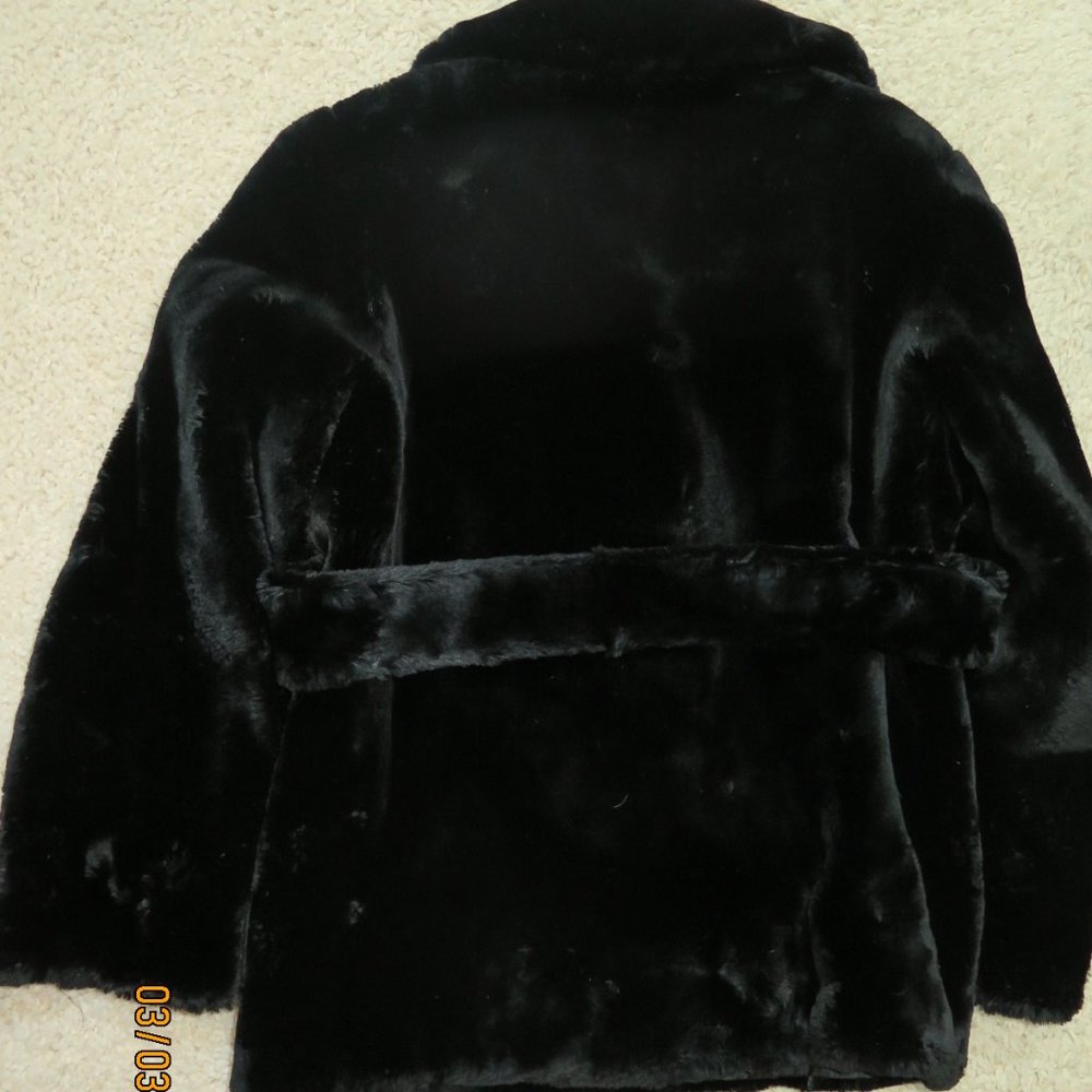 Authentic Sheared Black Beaver Fur Jacket Headband Belt - Picture 13 of 13